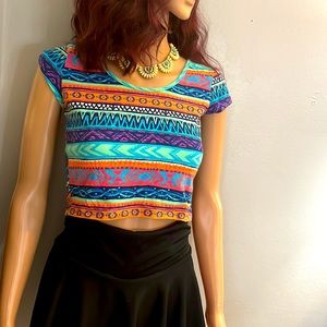 Charlotte Russe Tribal Crop Top